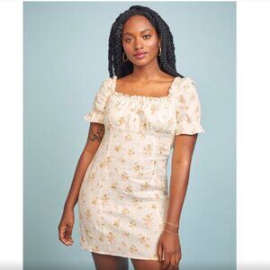NWT Reformation Floral Linen Robles Mini Dress